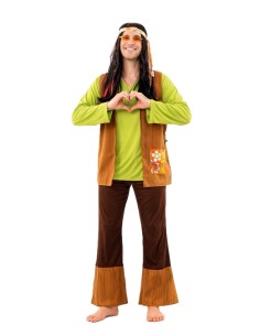 Déguisement Hippie Homme Taille L - de haute qualité, idéal pour le carnaval, les fêtes à thème et les événements spéciaux